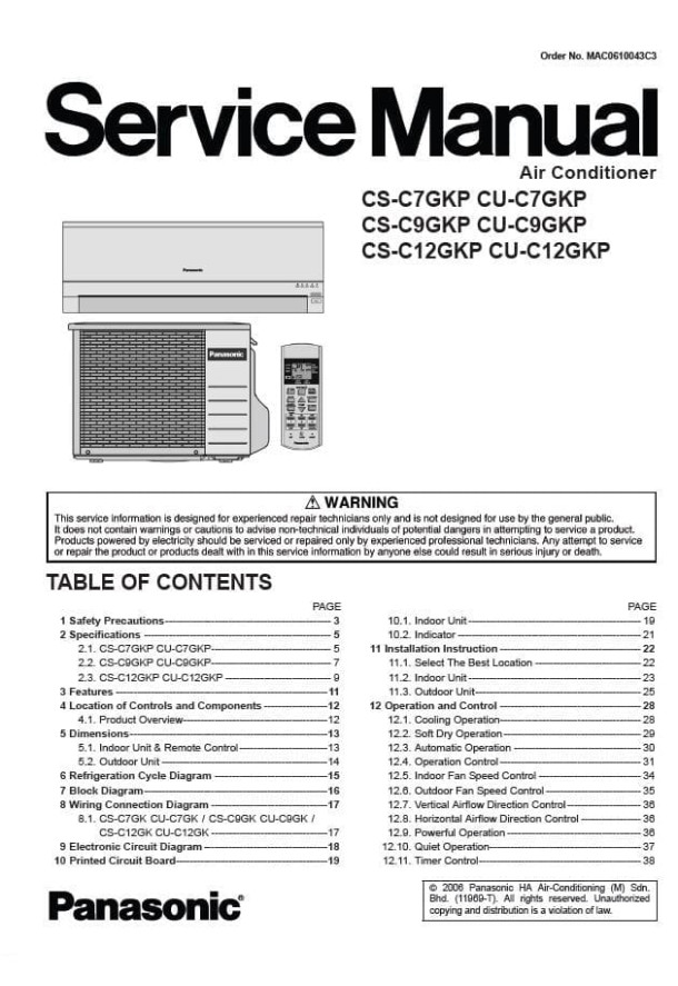 CS-C7GKP, CS-C9GKP, CS-C12GKP, CU-C7GKP